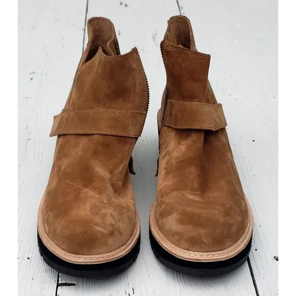 EILEEN FISHER Cargo Ankle Boots Heel Black Size US 11 / UK 8.5 / EU 43.5