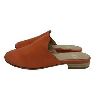 Eileen Fisher Dion Suede Mule Persimmon  Slip Ons Lightly Padded Shoes Coral 6