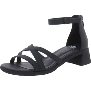 EILEEN FISHER Noni Leather Criss-Cross Front Ankle Strap Shoes sz 7.5 New