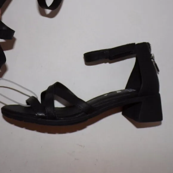 EILEEN FISHER Noni Leather Criss-Cross Front Ankle Strap Shoes sz 7.5 New