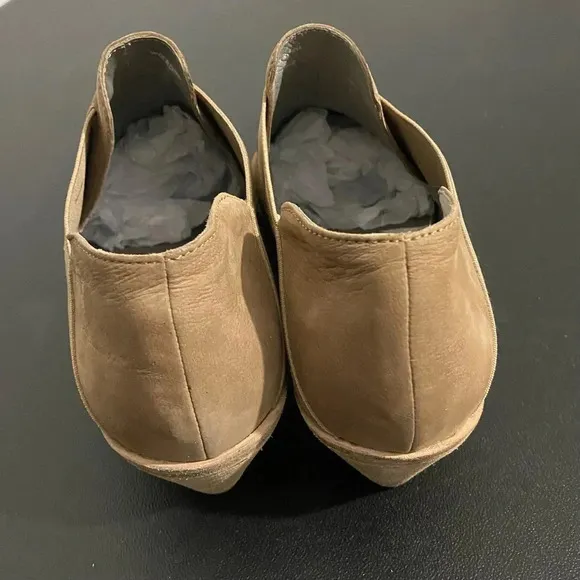 Eileen Fisher Perry Booties Cut Out Boots Neutral Tan Leather
