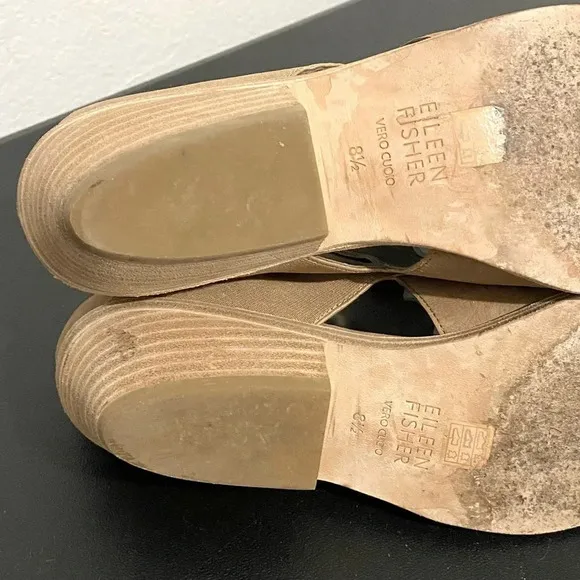 Eileen Fisher Perry Booties Cut Out Boots Neutral Tan Leather