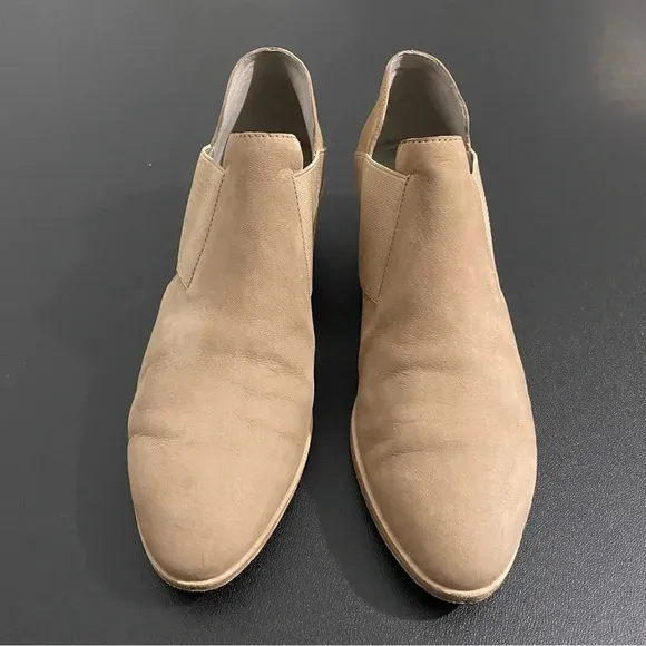 Eileen Fisher Perry Booties Cut Out Boots Neutral Tan Leather