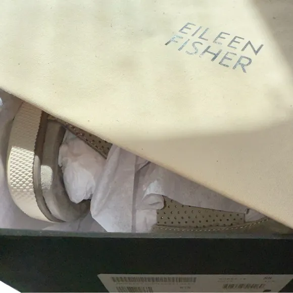 Eileen Fisher 🆕 Sport Perforated Nubuck Leather Platform Sandal • Size 5 • NWT