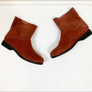 Eileen Fisher Suede Rust Ankle Boots