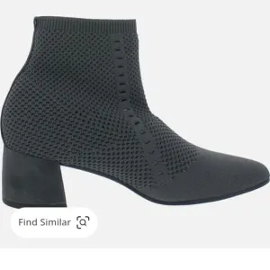 Eileen Fisher Vero Cudio Honey stretch knit fabric ankle boot in gray size 6 NWT