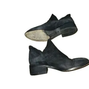 Eileen Fisher Vero Cuoio Suede Pull On Ankle Boots Size 10 Black