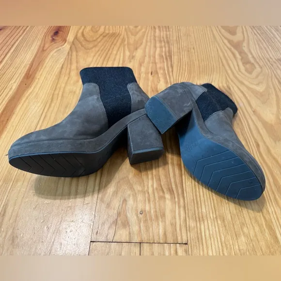 Eileen Fisher Women’s Suede Bootie Shoes US 6.5 Boot Gray Multi