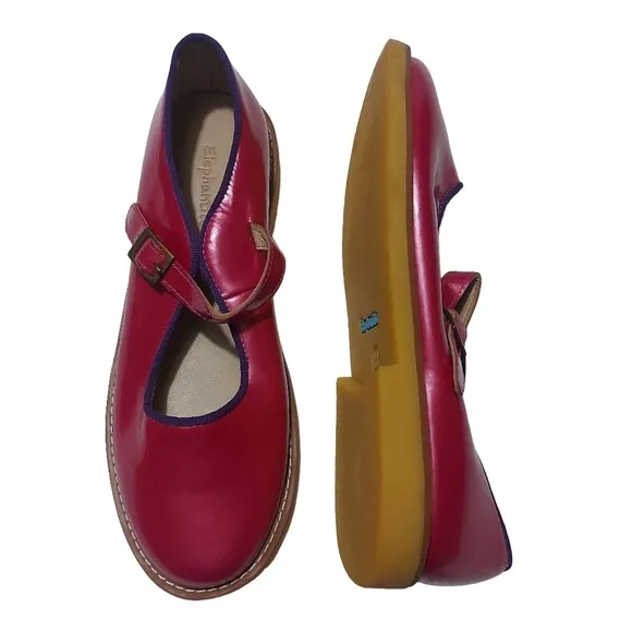 Elephantito patent leather Mary Jane dress shoes