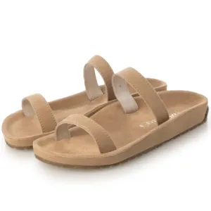 EMU Australia women's lorikeet suede slide sandal in almond