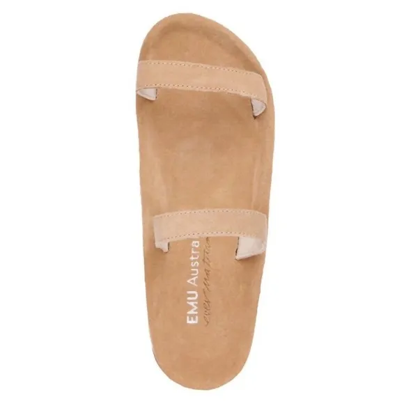 EMU Australia women's lorikeet suede slide sandal in almond