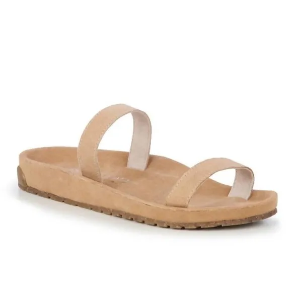 EMU Australia women's lorikeet suede slide sandal in almond