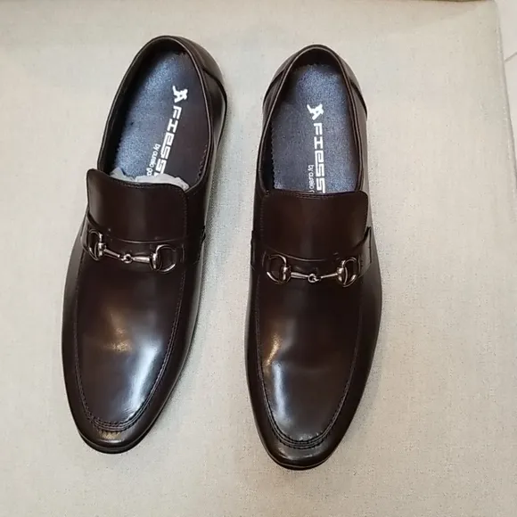 Encore by Fiesso Brown Leather Loafer Shoes FI6405