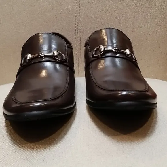 Encore by Fiesso Brown Leather Loafer Shoes FI6405