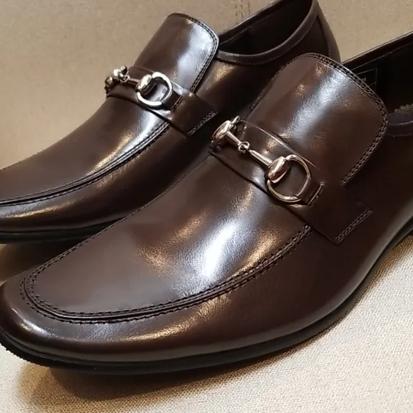 Encore by Fiesso Brown Leather Loafer Shoes FI6405