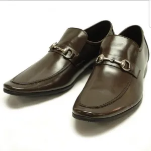 Encore by Fiesso Brown Leather Loafer Shoes FI6405