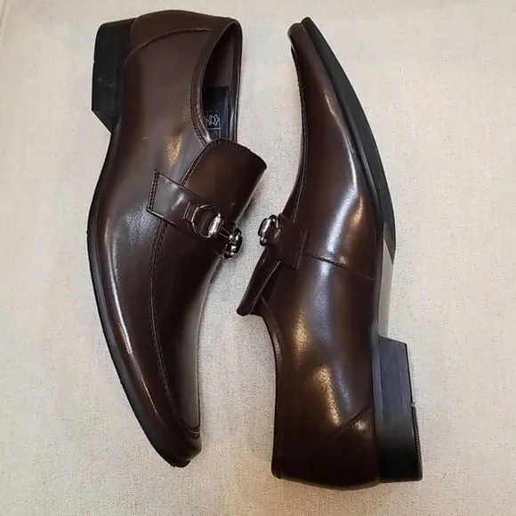 Encore by Fiesso Brown Leather Loafer Shoes FI6405