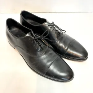 Ermenegildo Zegna Black Leather Lace Up Dress Shoes 10