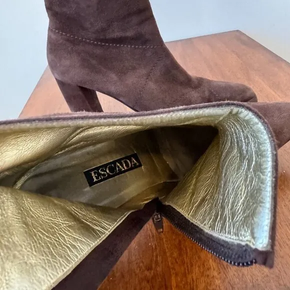 Escada Suede Brown Boots
