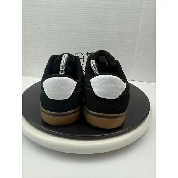 Etnies Axel Black White Gum Canvas Skate Shoes Skateboard Sneakers Mens 8.5 NEW
