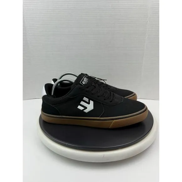 Etnies Axel Black White Gum Canvas Skate Shoes Skateboard Sneakers Mens 8.5 NEW