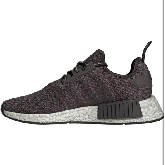 EUC Adidas NMD_R1 RARE Running Shoes Sneakers Women’s 8 Darkish Grey Black Brown