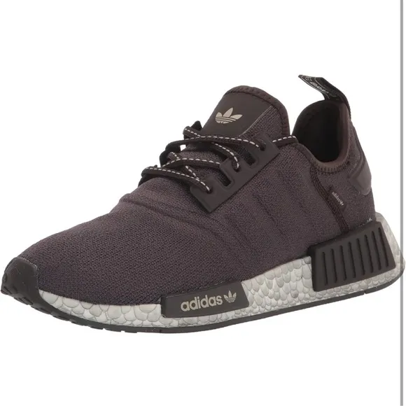 EUC Adidas NMD_R1 RARE Running Shoes Sneakers Women’s 8 Darkish Grey Black Brown