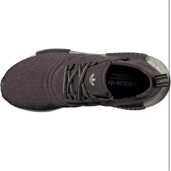 EUC Adidas NMD_R1 RARE Running Shoes Sneakers Women’s 8 Darkish Grey Black Brown