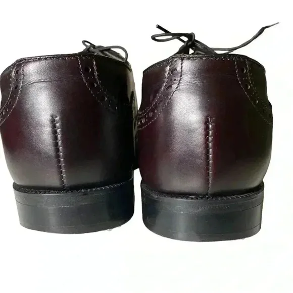 EUC FootJoy Classics Burgundy Leather brogue shield tip golf shoes Men's 9