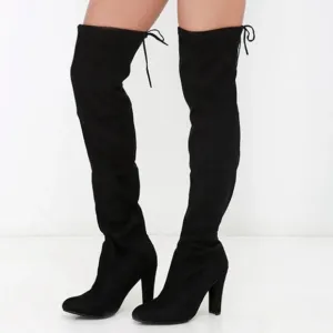 EUC Steve Madden Black Suede Over the Knee Boots “Gorgeous” Style