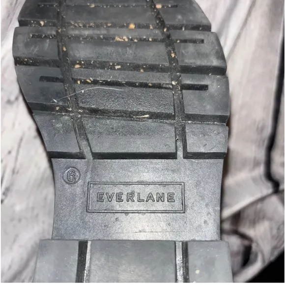 Everlane “The Rain Boot” Women’s Black Rubber Ankle Boots Lined Size 6 Pull On