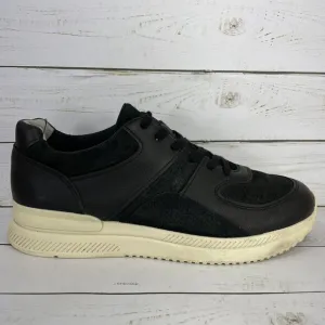 Everlane The Trainer Leather Unisex Athletic Casual Shoes Mens Size 10.5 Black