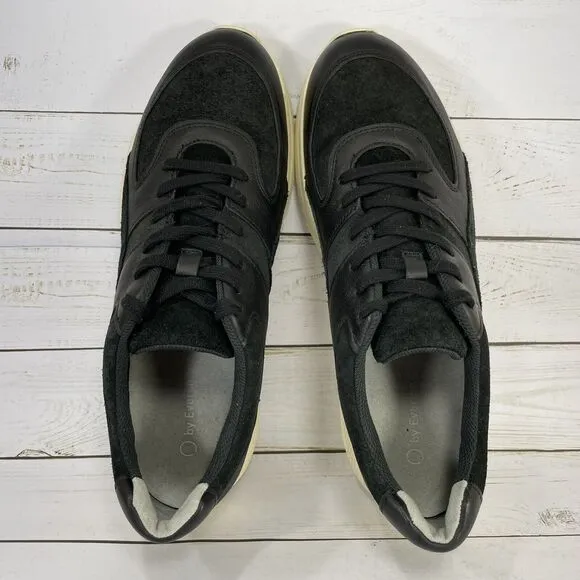 Everlane The Trainer Leather Unisex Athletic Casual Shoes Mens Size 10.5 Black