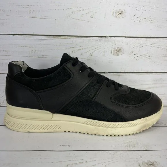Everlane The Trainer Leather Unisex Athletic Casual Shoes Mens Size 10.5 Black
