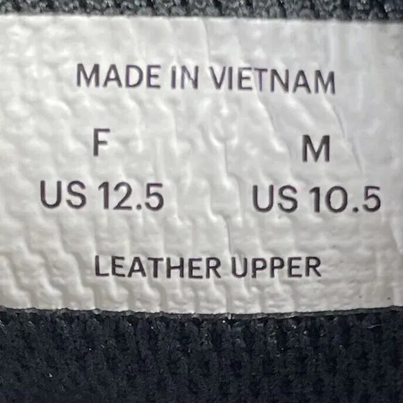 Everlane The Trainer Leather Unisex Athletic Casual Shoes Mens Size 10.5 Black