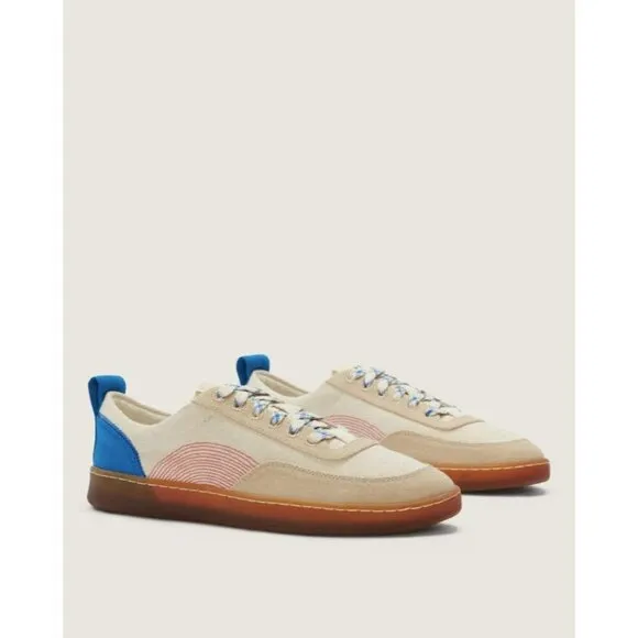 Everlane The Tread-Bare Sneakers in canvas Lapis Blue Red 10 New Mens Shoes