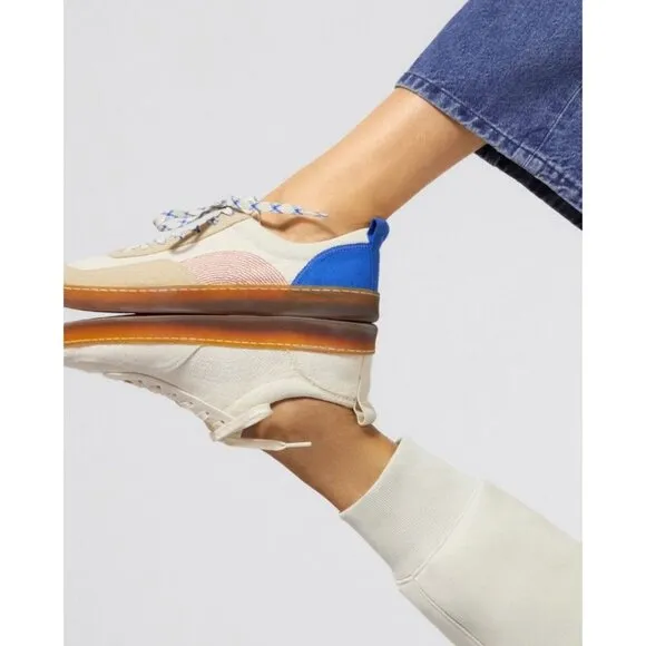Everlane The Tread-Bare Sneakers in canvas Lapis Blue Red 10 New Mens Shoes