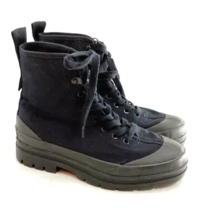 Everlane Utility Boots Organic Cotton Black Lug Sole