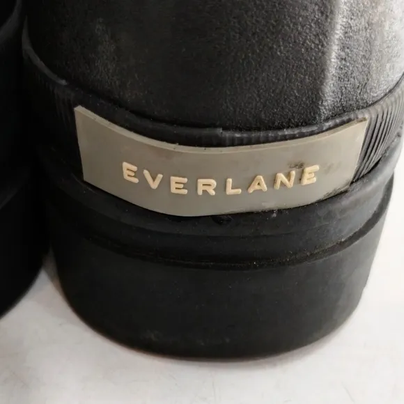 Everlane Utility Boots Organic Cotton Black Lug Sole