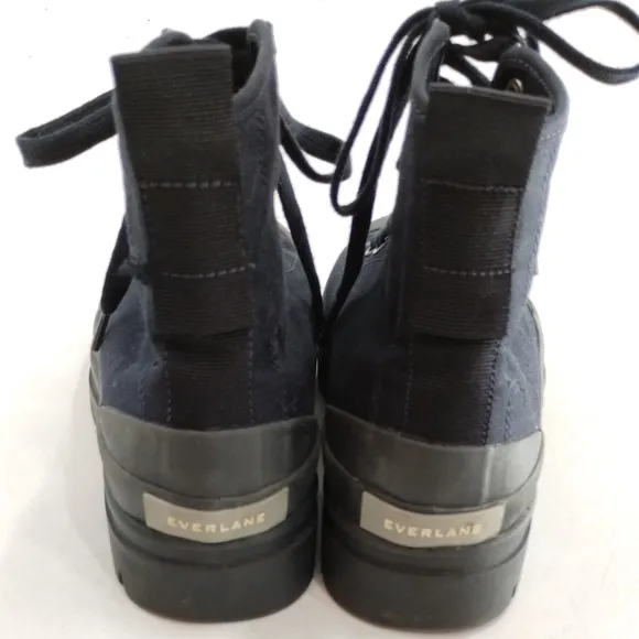 Everlane Utility Boots Organic Cotton Black Lug Sole