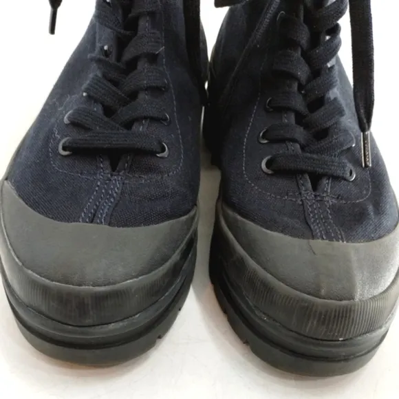 Everlane Utility Boots Organic Cotton Black Lug Sole