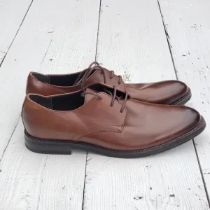 Express Men's Brown Ombre Oxford Lace Up Leather Dress Shoes Sz US 10 EU 44