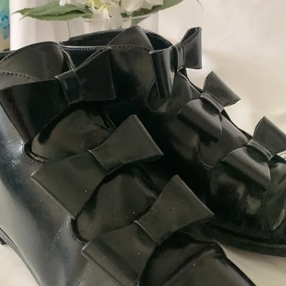F-TROUPE Katherine Bow Leather Bootie