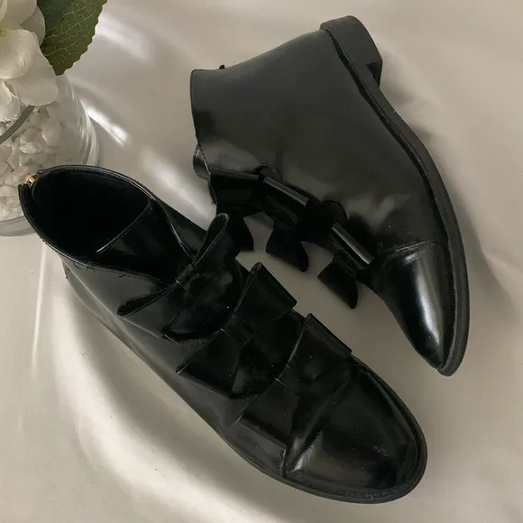 F-TROUPE Katherine Bow Leather Bootie