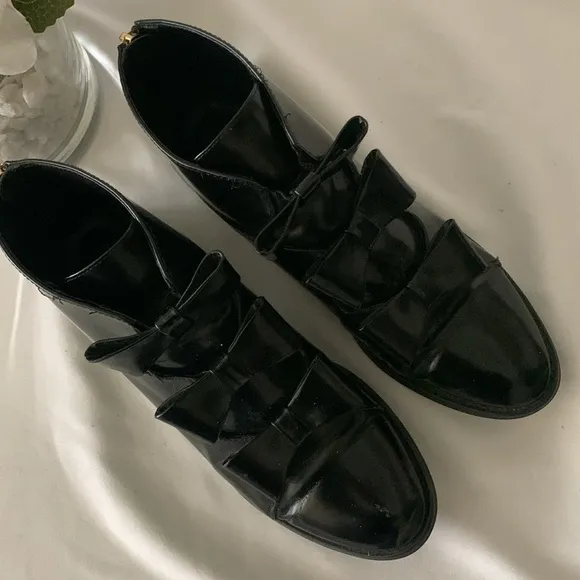 F-TROUPE Katherine Bow Leather Bootie