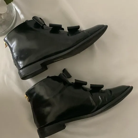 F-TROUPE Katherine Bow Leather Bootie