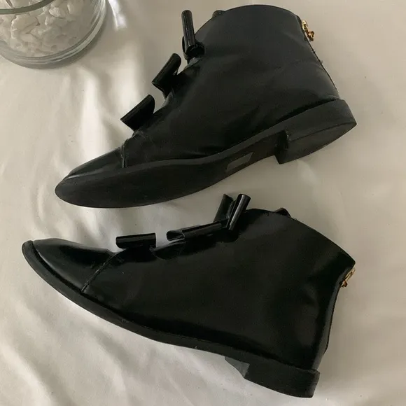 F-TROUPE Katherine Bow Leather Bootie
