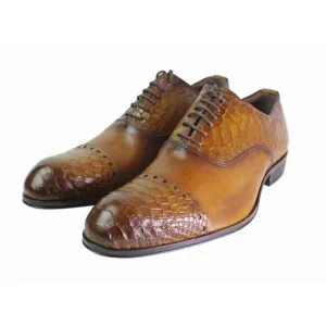 Fabio Cognac Mens Italian Leather Shoes