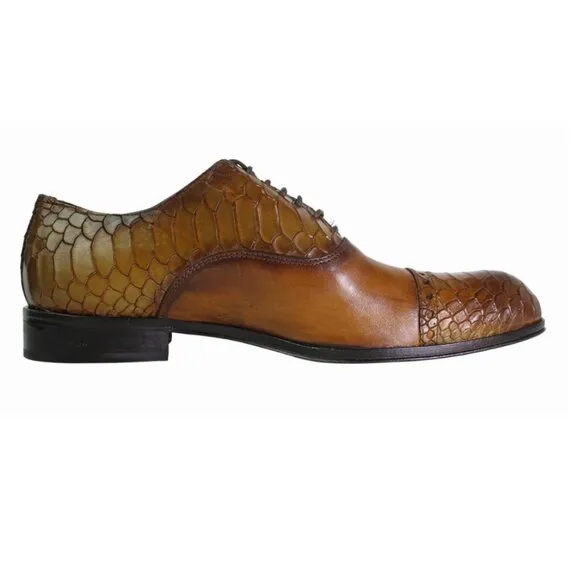 Fabio Cognac Mens Italian Leather Shoes