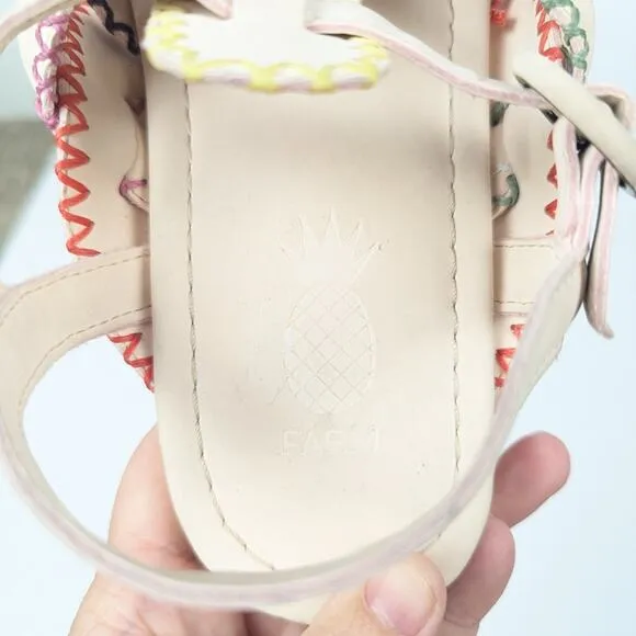 Farm Rio Multi-Color Synthetic Zig Zag Sandal Size 7.5